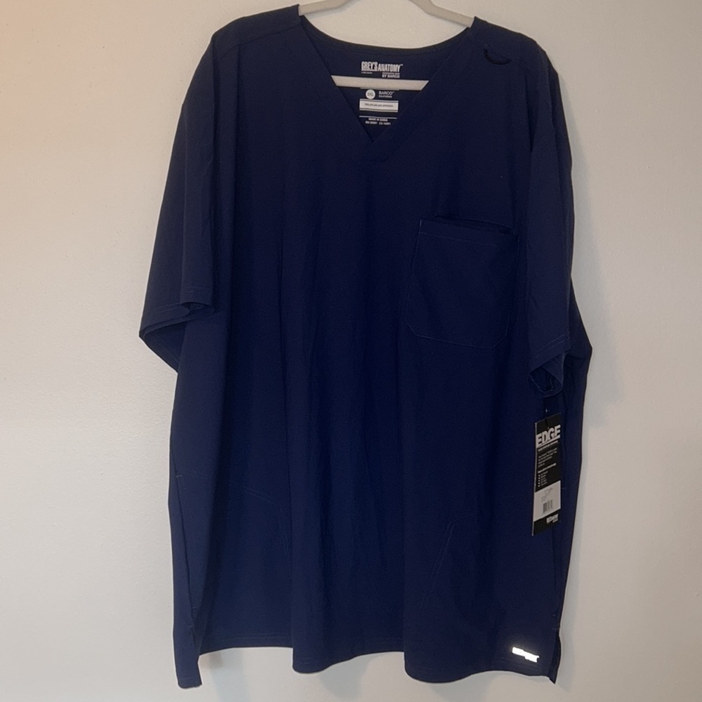 Grey’s Anatomy Edge Scrub Top NWT 3XL Color is‎ Indigo (Dark/Navy Blue) Stretch